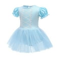 thumbnail image 2 of IBTOM CASTLE Baby Girls Princess Outfit Halloween Christmas Carnival Cosplay Fancy Dress up Romper + Headband Birthday Party Bodysuit Ballet Dancewear, 2 of 8