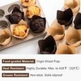 thumbnail image 3 of Wattne 200pcs Tulip Cupcake Liners, Premium Muffin Liners Holders for Baking Cups, Greaseproof Cupcake Wrappers in Standard Size, Classic Parchment Paper Cupcake Liners for Party, Christmas, 3 of 6