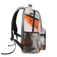 thumbnail image 3 of Zufioo Polka Dot Rhino Welcome Print Casual Student Backpack, Adjustable Shoulder Straps Multi-Function Multi-Pocket Sports Bag Travel Backpack, Unisex-One Size, 3 of 5