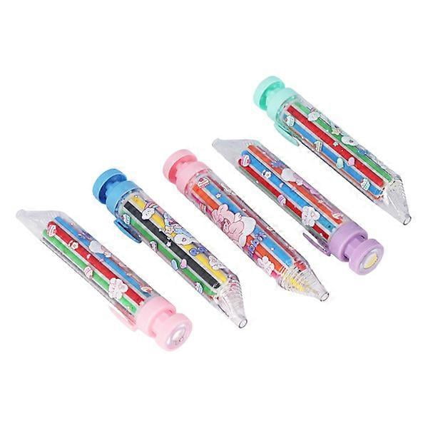 5pcs 8-color printing crayons, safe bright colors, refillable crayons for kids.
