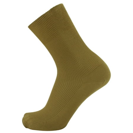 Thin 100% Cotton Socks for Men - 3-pairs in one pack - HIDDEN ELASTIC AT TOP ONLY - select size by your shoe size