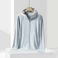 thumbnail image 2 of HAPIMO Women's Sun Protection Knitted Coat Long Sleeve Zip Up Hoodies Outdoor Gamping Hiking Workout Coat Lightweight Solid Pocket Jacket Silver XXXL, 2 of 7