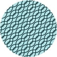 thumbnail image 1 of Ahgly Company Machine Washable Indoor Round Transitional Electric Blue Area Rugs, 7' Round, 1 of 7