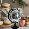 thumbnail image 7 of Yvsxxv 1 Silver Disco Ball Globe Figurines & Knick-Knacks Reflective Rotating Sparkle Globe for Office Desk, 7 of 7