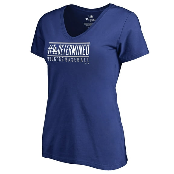 Women's Royal Los Angeles Dodgers Hometown Collection Determined V-Neck T-Shirt