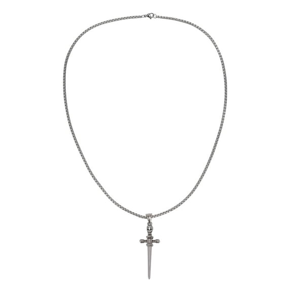 Believe by Brilliance Men's Stainless Steel Cross Necklace