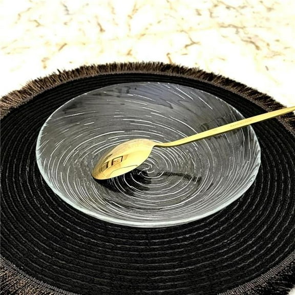 RAMART Studio Glass R1734-0 Volute Glass Soup Plate, Clear - Set of 12