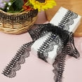 thumbnail image 3 of 15Yards Black Venice Craft Lace Trim 1.5Inch Polyester Wavy Ribbon Crochet Floral Eyelet Lace Fabric Tulle Crafting Scalloped Edge, 3 of 5