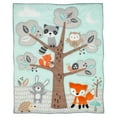 thumbnail image 3 of Bedtime Originals Woodland Friends Animals Mint/Gray 5-Piece Crib Bedding Set, 3 of 9