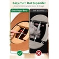 thumbnail image 4 of Cowboy Hat Stretcher for Fitted Hats Large Size Cowboy Hat Stretcher 4-Way Extender Thick Beech Wood Hat Shaper for Baseball Jack Caps Fedora Hats Expander Easy to Stretch with Handle 21.6-26.7in, 4 of 8
