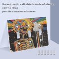thumbnail image 3 of Yayeee Toggle Light Switch Wall Plate 2-Gang 4.56"x4.48" Decorative Outlet Cover, Bright Skeleton, 3 of 7