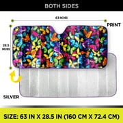 Auto Drive Butterfly Accordion Sunshade Universal Size 1 pack, 63 x 28.5