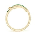 thumbnail image 2 of ANGARA Natural Encrusted Emerald Infinity Love Knot Ring in 14K Yellow Gold for Women (Size-1.3mm) | May Birthstone, Birthday, Anniversary, Jewelry Gift for Women | Natural Emerald Ring, 2 of 4