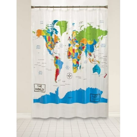 SKL Home World Map Shower Curtain