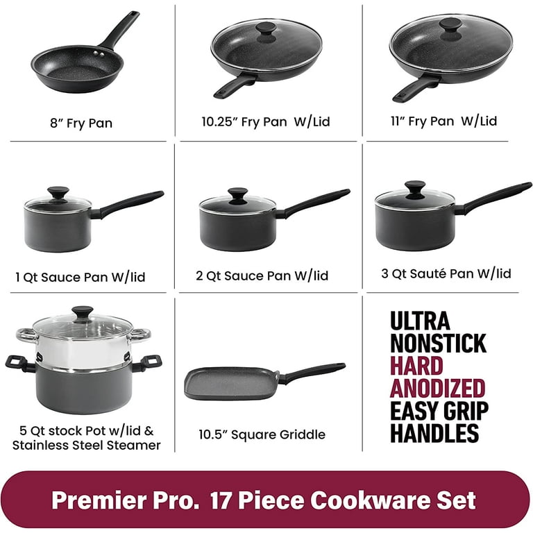 SENSARTE Cookware Set, 8-Piece Pots and Pans with Lid, Stay-Cool