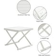 thumbnail image 6 of Outdoor Folding Table for Patio Square Side Table for Camping and Picnics Portable Aluminum Tables Foldable Small End Table, Creamy White, 6 of 7
