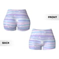 thumbnail image 5 of Kdxio Striped Gradient Print Workout Shorts for Women Seamless Soft Smooth Gym Yoga Scrunch Active Shorts, 5 of 9