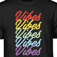 thumbnail image 3 of Teelocity Vibes Repeat Graphic T-Shirt (Small - Standard Fit, White), 3 of 13