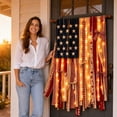 thumbnail image 5 of Memorial Day Saving!4th of July Decorations, 23.8x65.7 inch Vintage Patriotic American Flag with Light, Distressed USA Rag Flag for Independence Day, Courtyard, Porch, Wall Hanging, 5 of 7