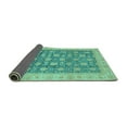 thumbnail image 2 of Ahgly Company Indoor Rectangle Oriental Turquoise Blue Modern Area Rugs, 4' x 6', 2 of 4
