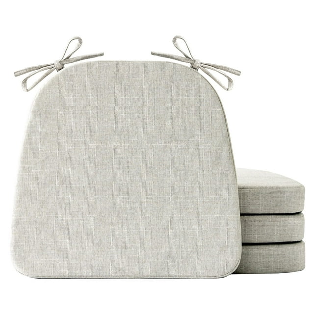 Juego de 4 cojines IASEAHK para sillas de comedor, color beige