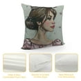 thumbnail image 4 of Chilfamy Pillow Covers Girls Princess Badge Pillow Cover Pink Black Pillowcover Soft Double Side Print Sofa Square Throw Pillowcovers for Living Room Bedroom Car Decor White, 4 of 5