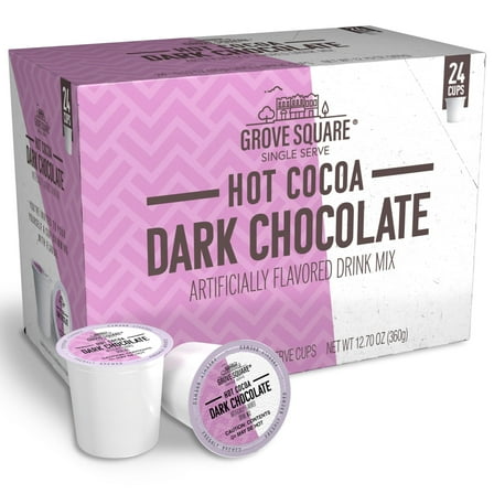 2 x - Grove Square Hot Cocoa Dark Chocolate, 24 Single Serve Cups