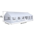 thumbnail image 3 of Dextrus 20x40FT Premium Wedding Event Party Tent with Galvanized Ripple Structure Includes Spacious White Roof, Detachable PVC Sidewalls & 4 Convenient Storage Bags Ideal for Commercial Use, 3 of 5