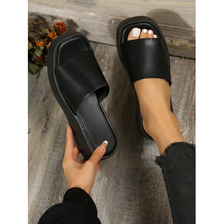 

Minimalist Wedge Slide Sandals Women‘s Footwear