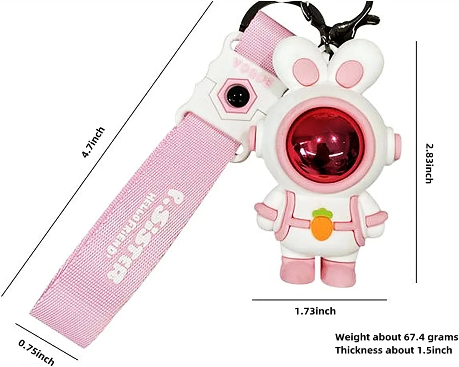 cute galaxy rubber astronaut bear keychain keyring for women men girls boys  car key chain ring bag charm pendant jewelry trinket