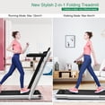 thumbnail image 4 of Gymax 2 in 1 Folding Treadmill 2.25HP Running Machine w/ Dual Display Silver, 4 of 9