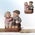 thumbnail image 4 of Fiudx Figura de Pareja de San Valentín, Decoración de Resina, Detalles Pintados a Mano, Accesorio de Jardín En Miniatura, Decoración para Bodas, Regalo Romántico para Parejas Mayores, Juego de 1 Piez, 4 of 4