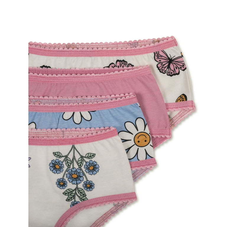Little Star Organic Toddler Girl Cotton Panties, 10-Pack, Sizes 2T