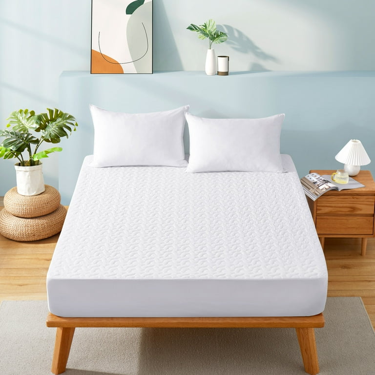 Waterproof pillow top mattress protector top