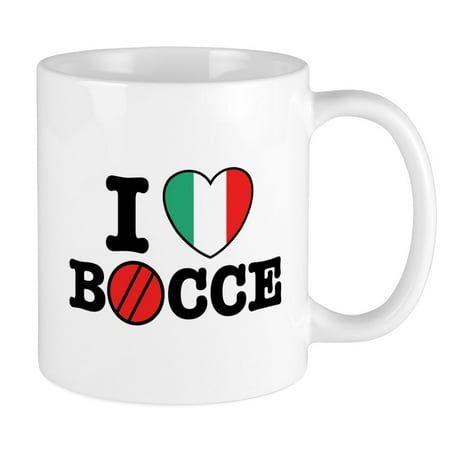 

CafePress - I Love Bocce Mug - Ceramic Coffee Tea Novelty Mug Cup 11 oz