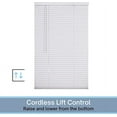 thumbnail image 2 of Lotus & Windoware Cordless 1" Vinyl Mini Blind Light Filtering Horizontal Blind,  46" Width x 84" Length, White, Smooth, 2 of 6