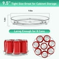 thumbnail image 4 of 2-Pack Lazy Susan Turntable Organizers - 9.5'' Rotating Trays with Raised Edge for Pantry, Fridge, and Countertop Storage, 4 of 9