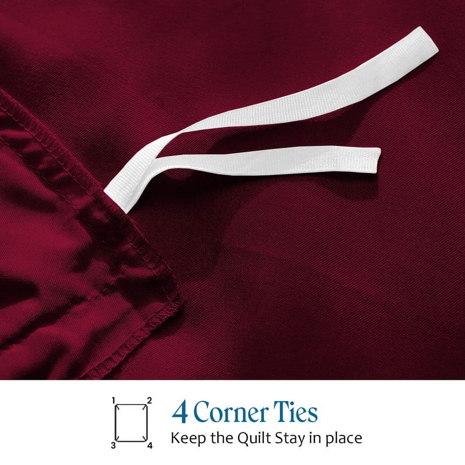 500 Thread Count 100% Egyptian Cotton 1 Piece Duvet Cover with Zipper Closure & Corner Cal King/King 1 Pc Duvet Cover Color Burgundy Solid