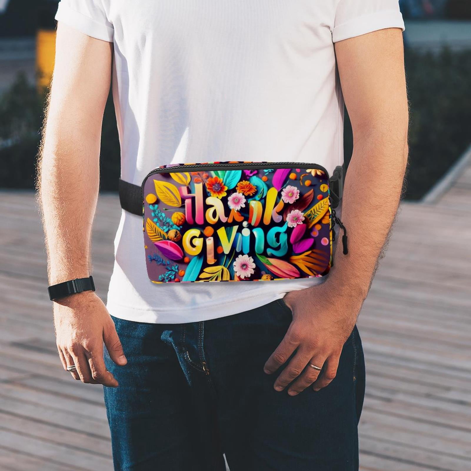 Thanksgiving Lightweight Adjustable Waist Bag Fanny Pack with Extension Strap - Unisex Fitness Running Belt