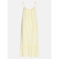 thumbnail image 6 of Joyspun Women's Seersucker Midi Sleep Gown with Shoulder Tie, Sizes XS to 3X, 6 of 6