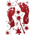 thumbnail image 1 of halloween wall stickers handprint wall stickers interior decals bedroom decoration (sole of the foot, 10 * 14 inches), 1 of 2