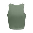 thumbnail image 3 of Inkach Women'S Solid Color Sleeveless Round Neck Short Vest Tank Tops S, 3 of 4