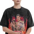 thumbnail image 3 of Rhea Ripley Vintage Oversized Shirt Men's Short Sleeved Tops Women's Crew Neck Graphic Tees, 3 of 5