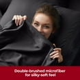 thumbnail image 5 of Mellanni Twin Flat Sheet Only, Hotel Luxury Soft Microfiber Top Sheet, 1 Piece, Black, 5 of 8