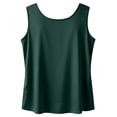thumbnail image 5 of Silk Satin Tank Top for Women Summer Camisole 2026 Sleeveless Blouse Dressy Casual Shirt Outfits Green M, 5 of 5
