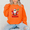 Orange, variant on Sixty Seven Meme Holiday Elf Design Kids Pajamas Funny Holiday Sweatshirt, up to size 5XL