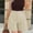 Beige, variant on Shorts for Women Elegant Dressy Shorts for Summer to Smart-Casual Wardrobe with Pockets and Wide-Leg White M