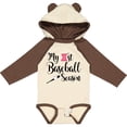 thumbnail image 3 of Inktastic My 1st Baseball Season Girls Long Sleeve Baby Bodysuit, 3 of 5