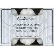 5PK Candle-lite White Unscented Scent Votive Food Candle Wax Warmer 3.16 in. H x 2.5 in. Dia.