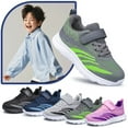 thumbnail image 3 of vibdiv Boys Girls Sports Shoe Lightweight Running Tennis Sneakers Slip on Walking School Kids Shoes Greyish Green Toddler Size 10, 3 of 6